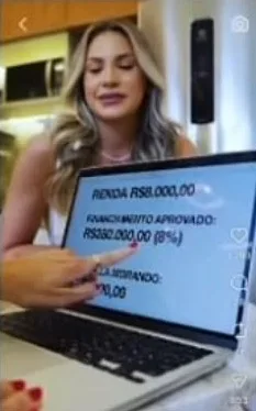 Print de vídeo sobre aprovação de financiamento