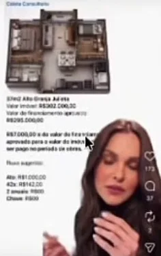 Print de vídeo com planta do apartamento